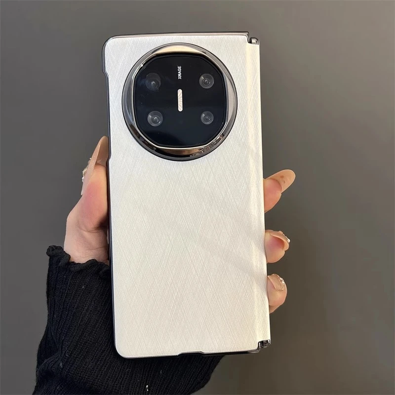 适用华为matex6折叠屏手机壳matex5磁吸中轴x3典藏版金丝银锦纹女