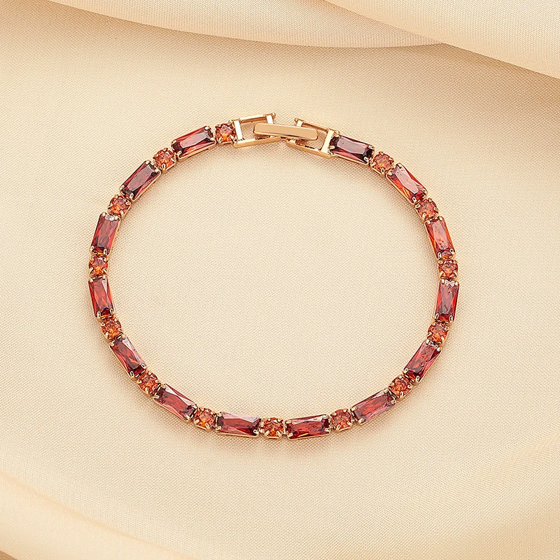 铜合金合成锆石手链 红色冰糖满天星手链 时尚百搭女款 xbj357