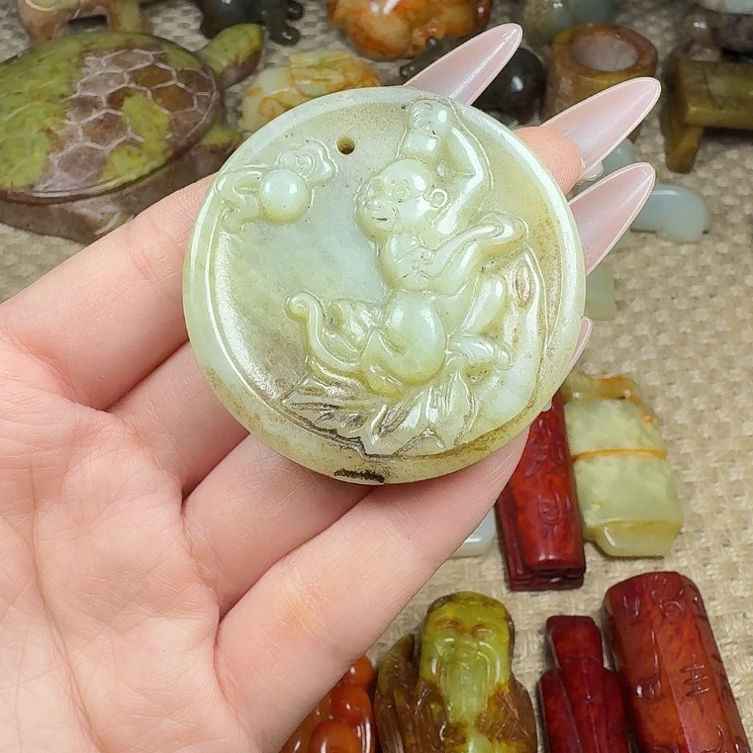 白玉菩提吊坠挂件