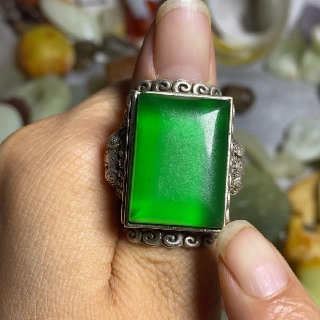 和田玉（糖玉）银S925镀金镶嵌颈饰