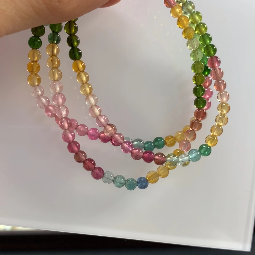 碧玺未镶嵌手链4.2左右