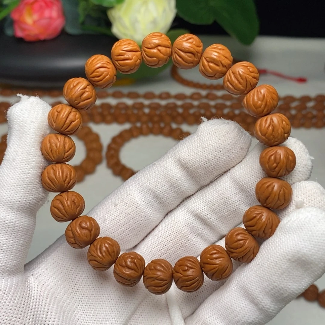 桃核手串11mm野生小笼包桃核手串
