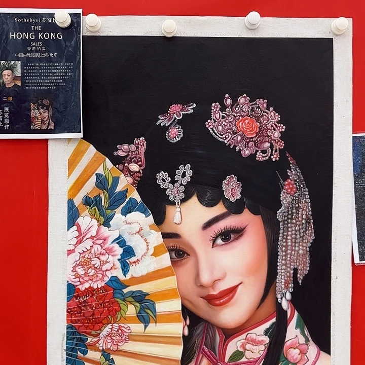 国画油画家二郎老师精品