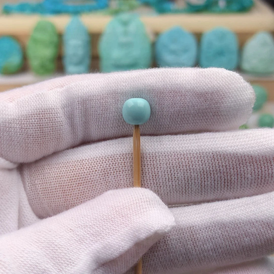 未镶嵌绿松石珠宝奇石6.5mm