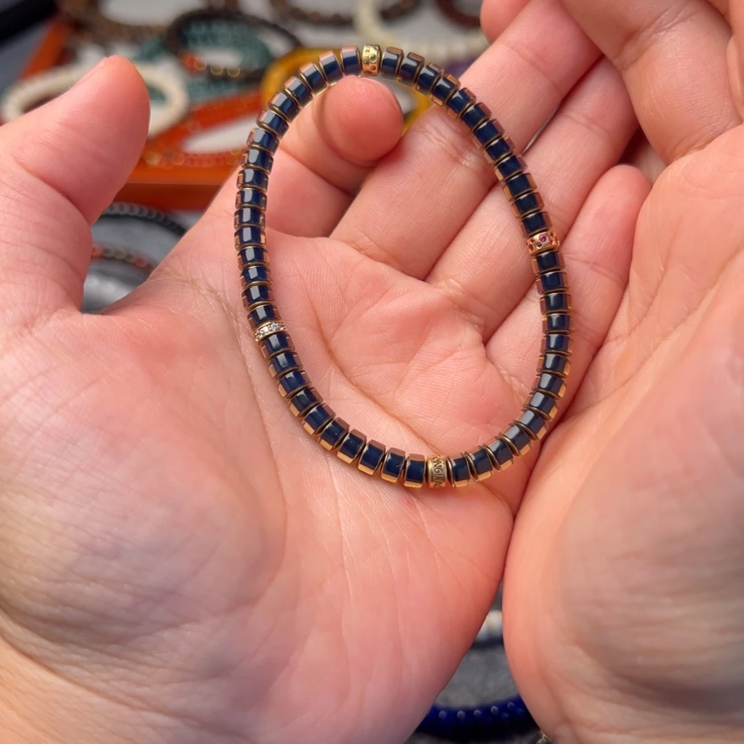 未镶嵌蓝珀手链男女