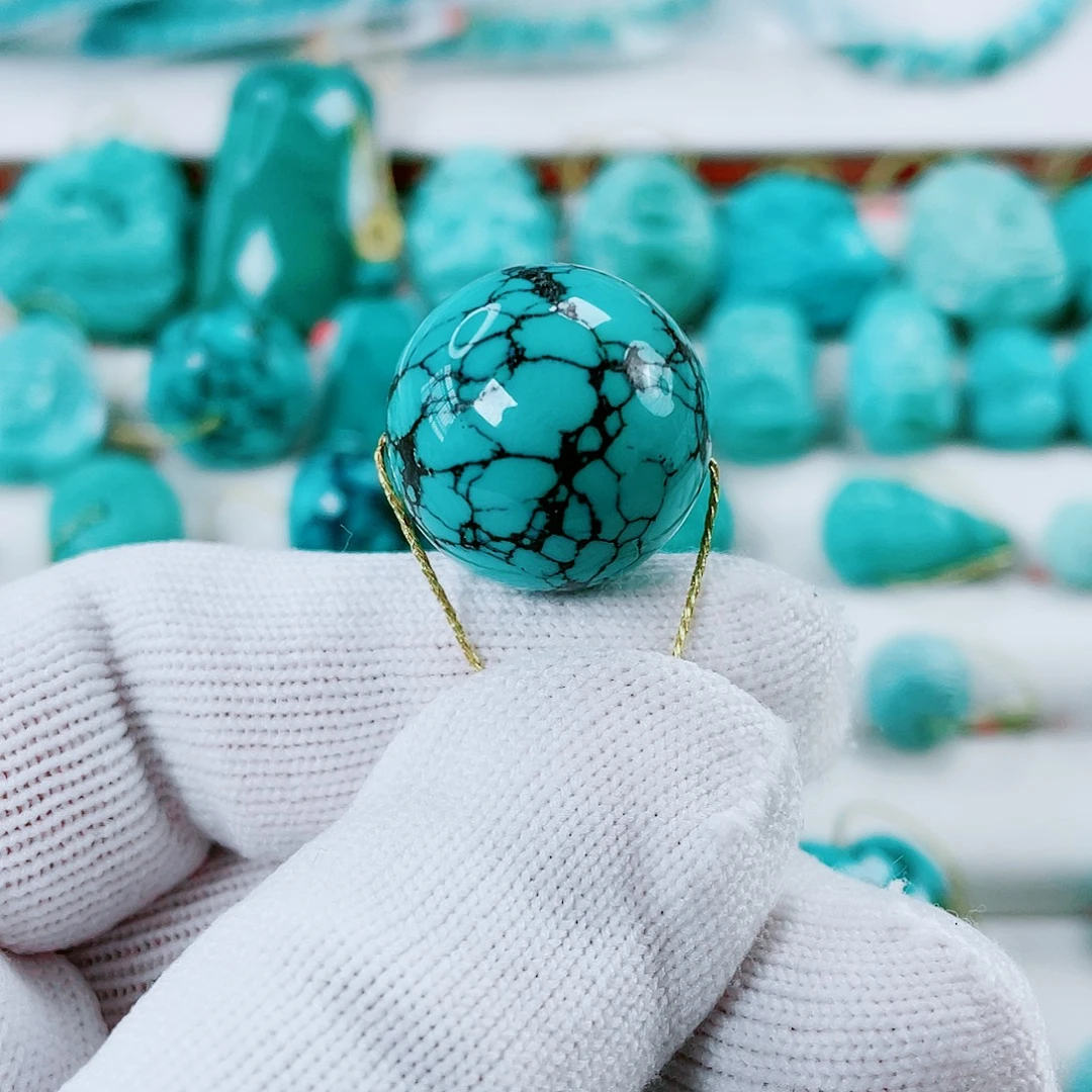 绿松石未镶嵌车挂尺寸20.1