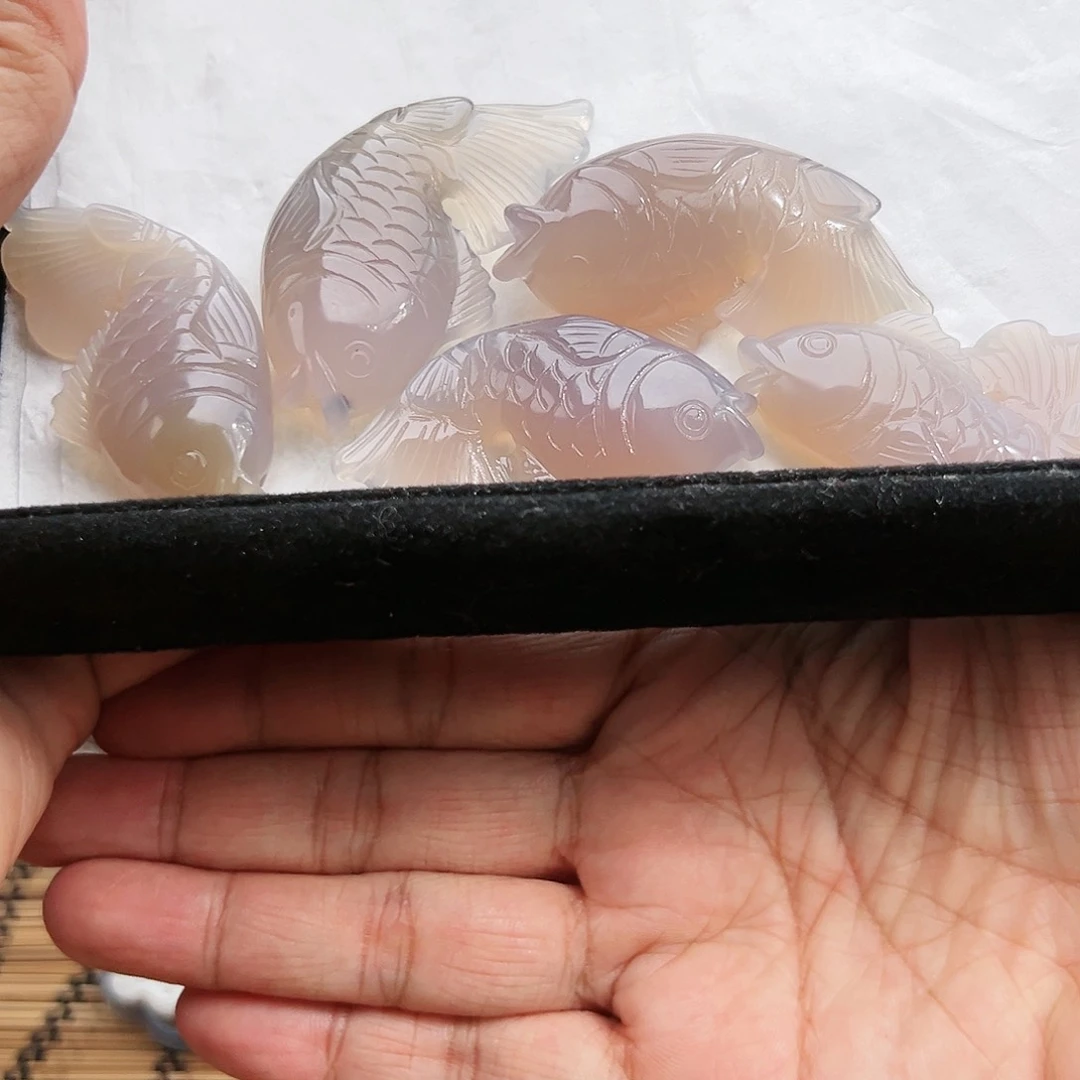 玛瑙/玉髓珠宝半成品未镶嵌随机5发一