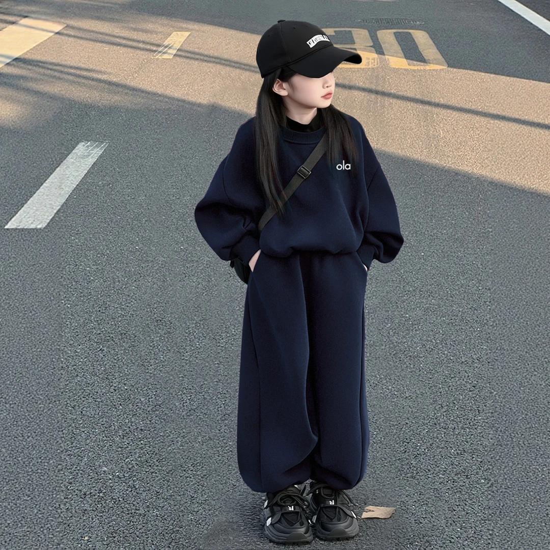 女童卫衣春秋款套装2025新款女孩大童运动秋装儿童洋气秋季两件套