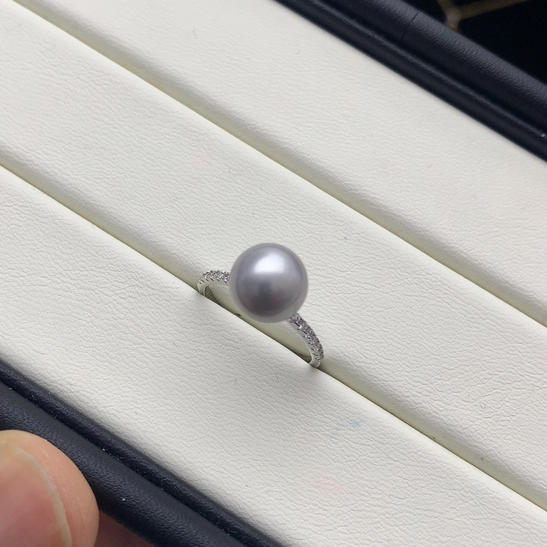 海水珍珠戒指银S925镶嵌