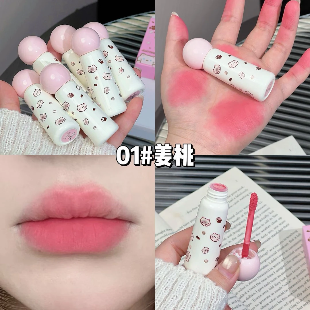 韩女嫩妹少女甜妹色唇釉纯欲风素颜显白日常百搭学生党平价氛围感