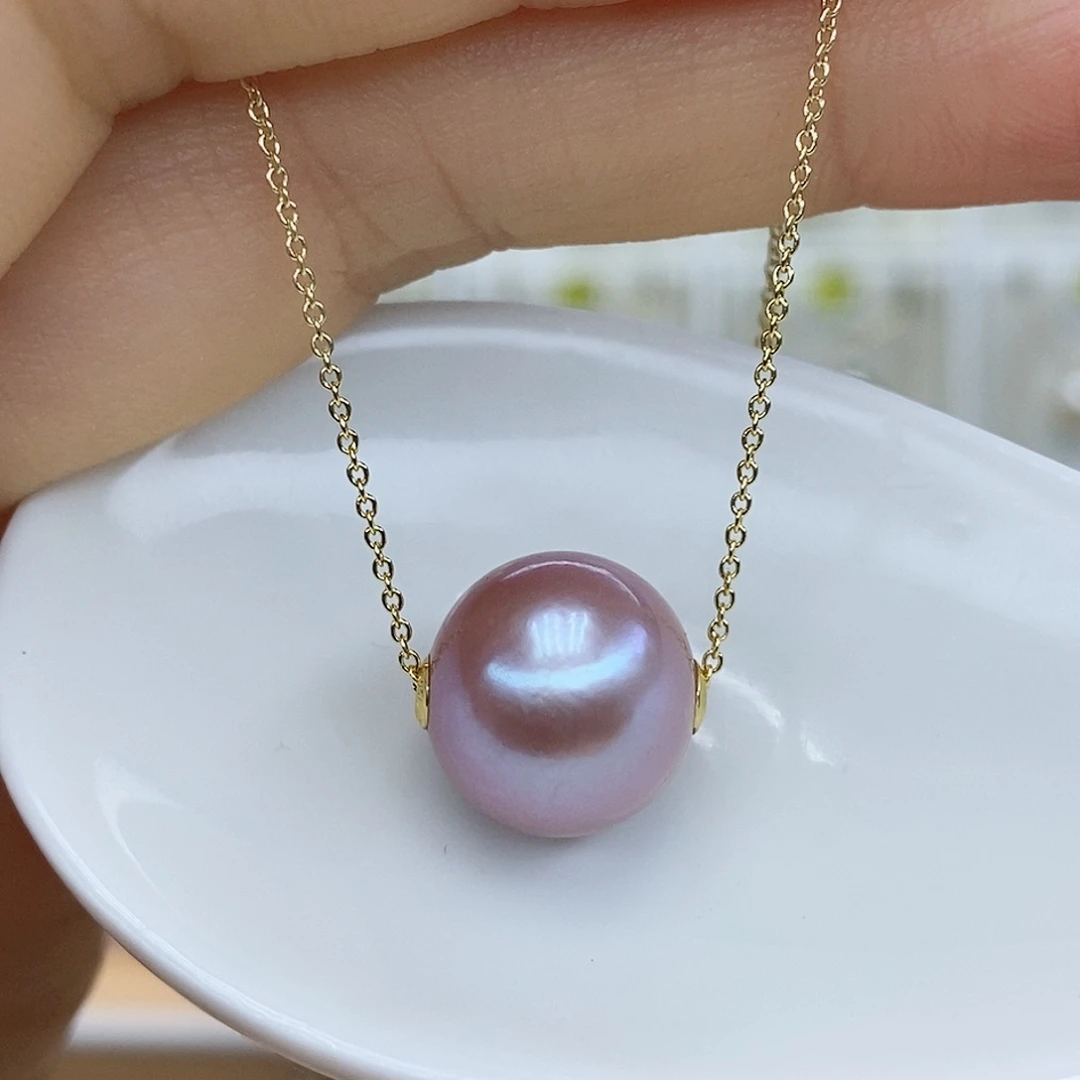 18K金镶嵌吊坠(赠链)淡水珍珠