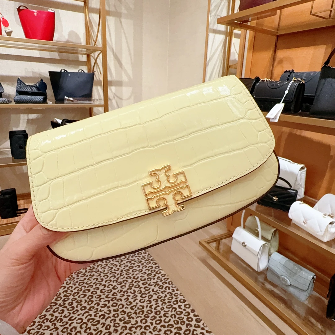 未使用 TORY BURCH/汤丽柏琦 Britten链条腋下包中号法棍包