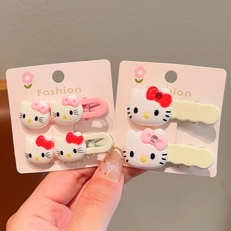 儿童可爱卡通KT猫发夹女童刘海发卡不伤发宝宝碎发夹子小女孩头饰