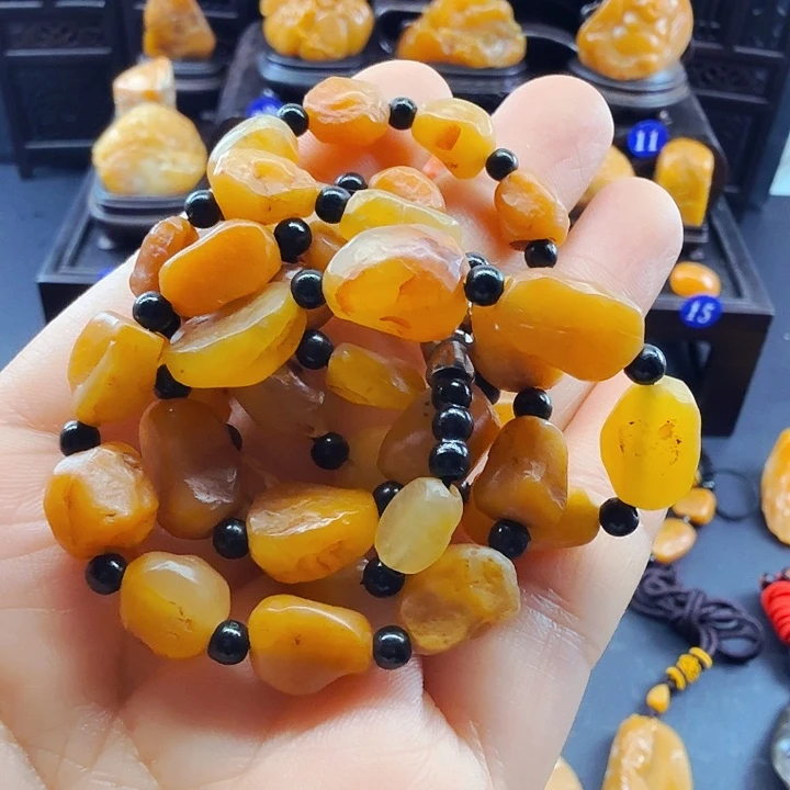 田黄石k*i田黄石项链