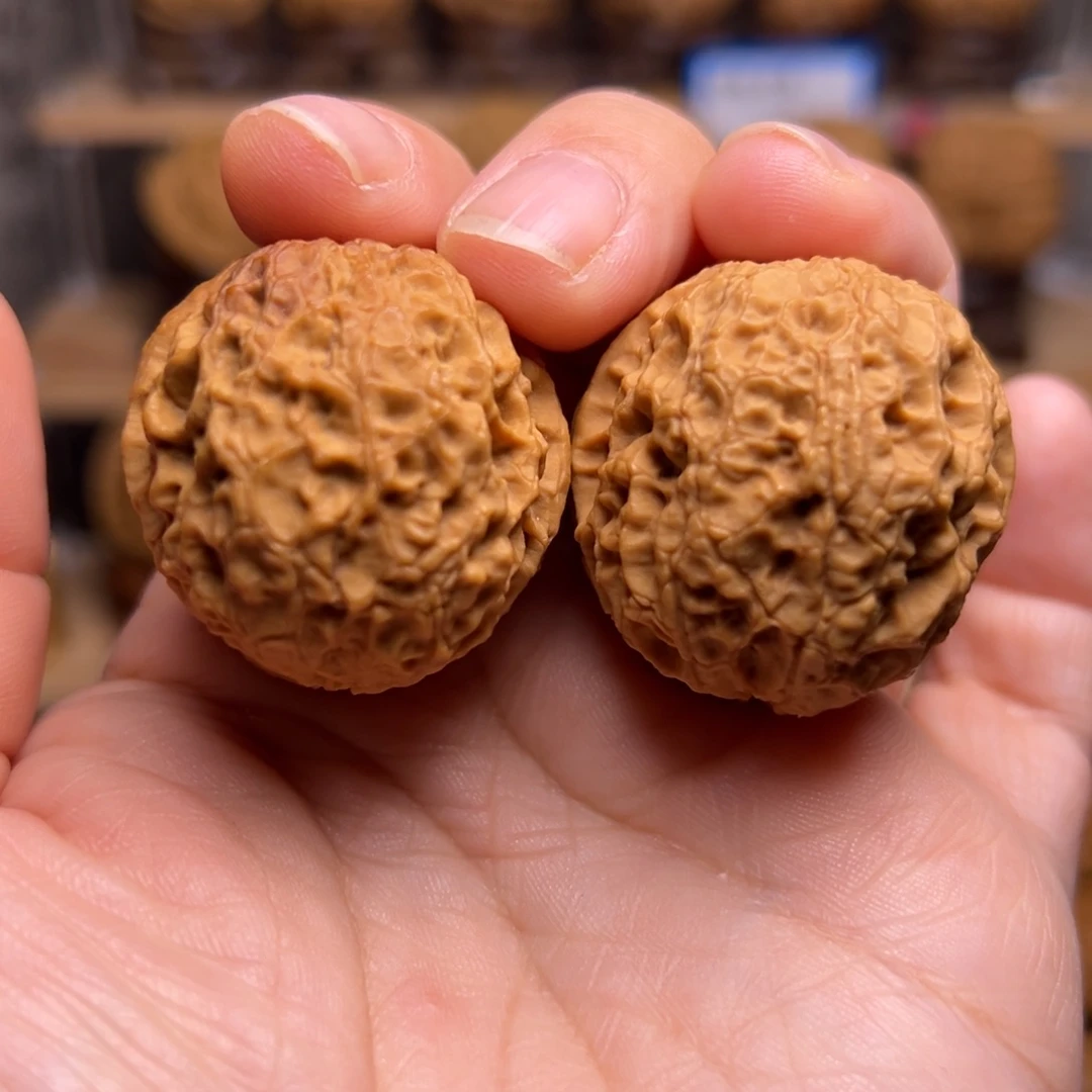 把件文玩核桃4w珊瑚纹绣球36尺