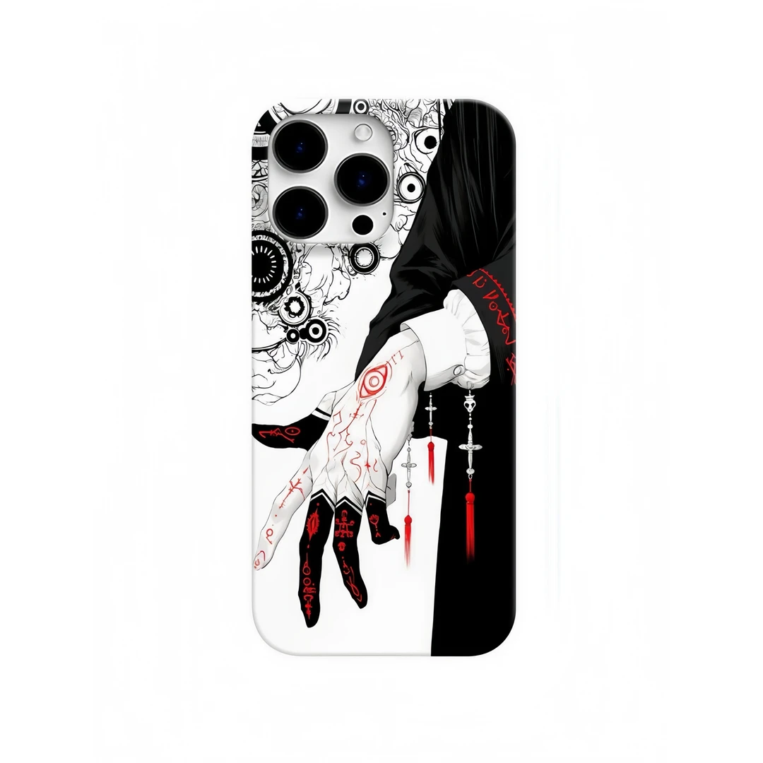 小众手眼通天手机壳潮牌14创意苹果iphone16pro艺术小众情侣插画
