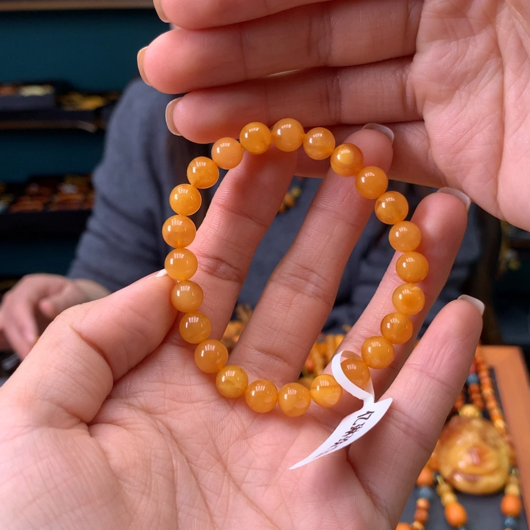 蜜蜡未镶嵌手串天然