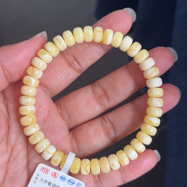 琥珀未镶嵌珠宝奇石M24号7+瓷白妖花