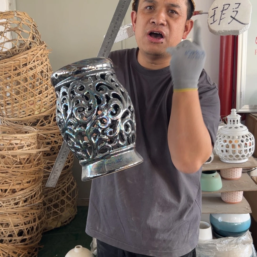 摆件118 号高中低温陶瓷工艺瓶（部分微瑕）