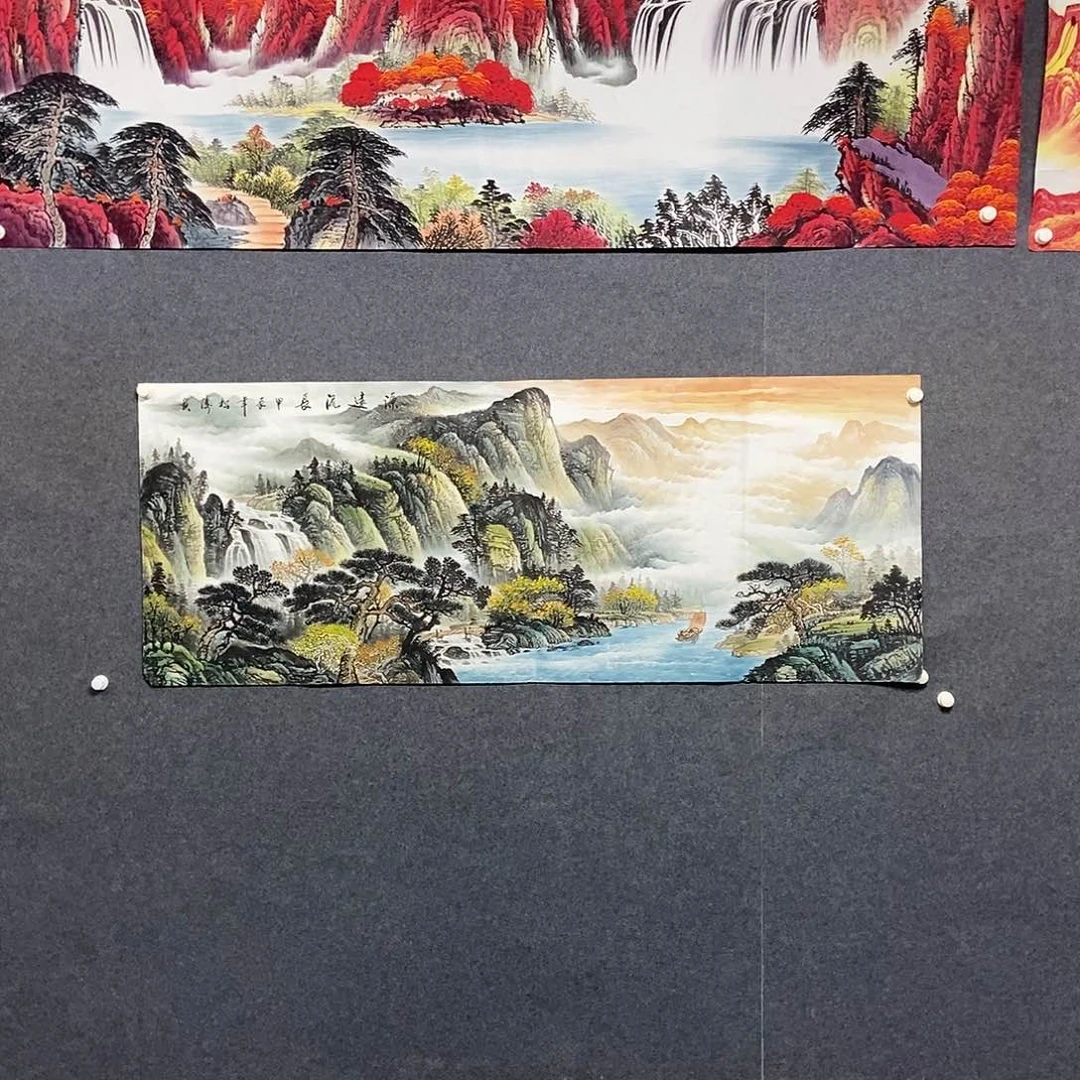 国画小六尺山水一副