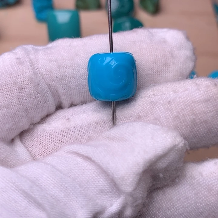 绿松石博古12.5未镶嵌不*、