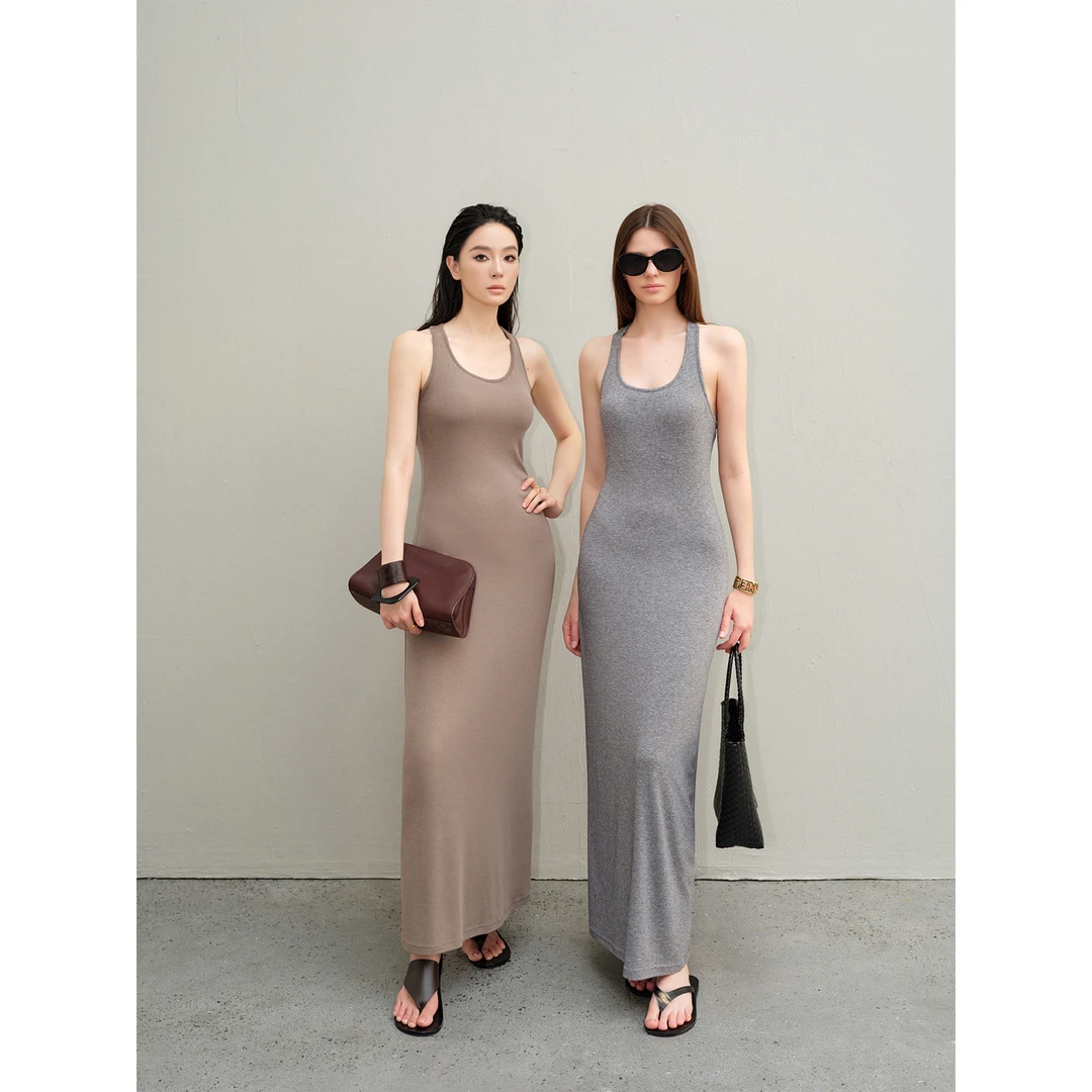 周淼【去年升级版】自带胸垫背后纽结裙子修身连衣裙女夏ZM25L8692Z