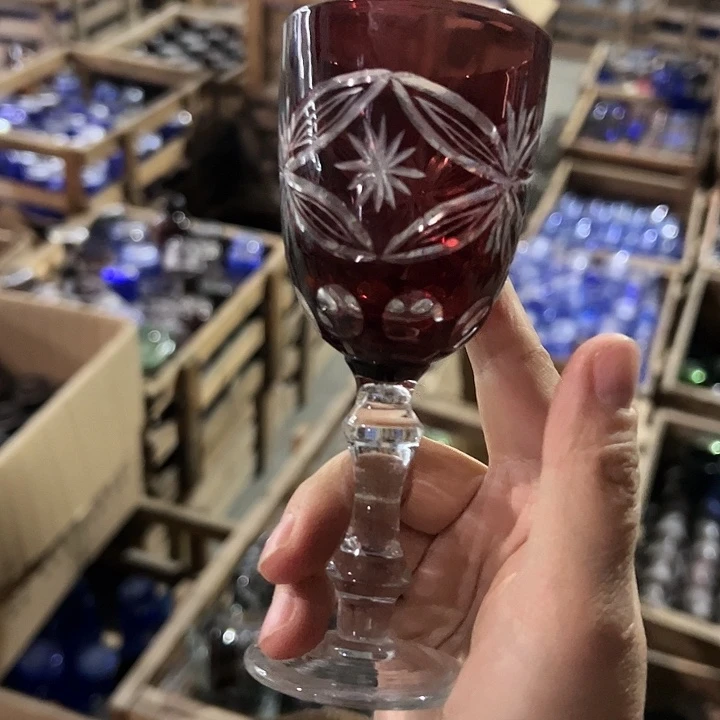 手柄款水晶玻璃微瑕一个