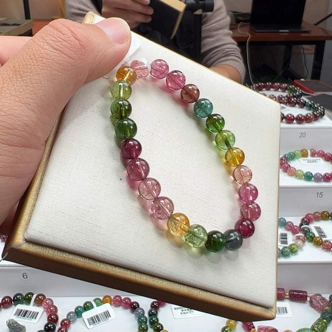 手串碧玺未镶嵌7.5mmmmmmmm