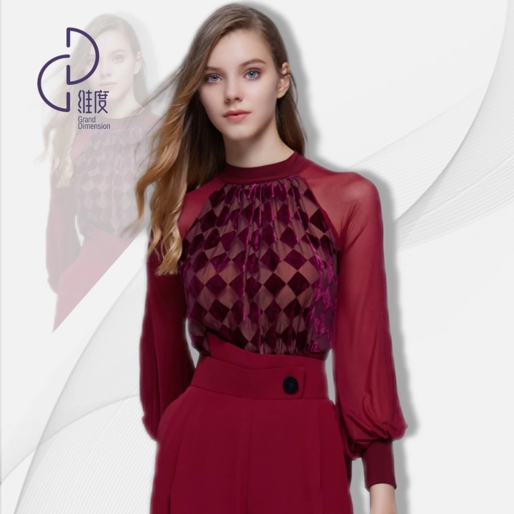 【维度舞服】Y136女士上衣摩登舞衣拉丁舞练习服赛服