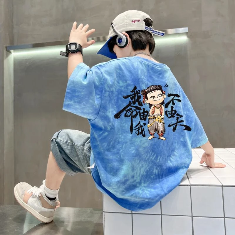 童装男童夏装T恤2025新款中大童夏季男孩休闲上衣帅气儿童短袖潮t