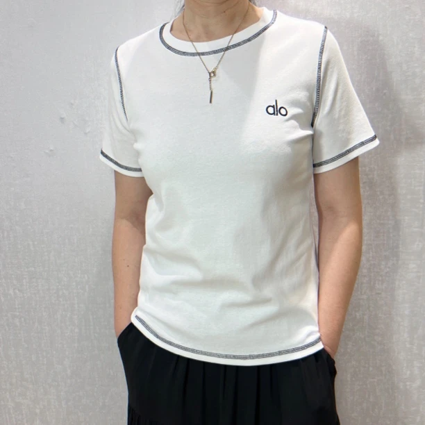 夏季新款韩版T恤高弹修身显瘦柔软舒适时尚气质白色休闲刺绣短袖