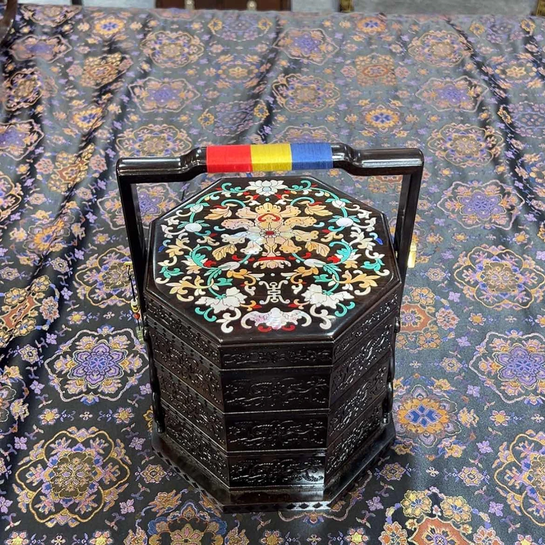 【闪购商品】黑酸枝木类成套家具正*子食盒