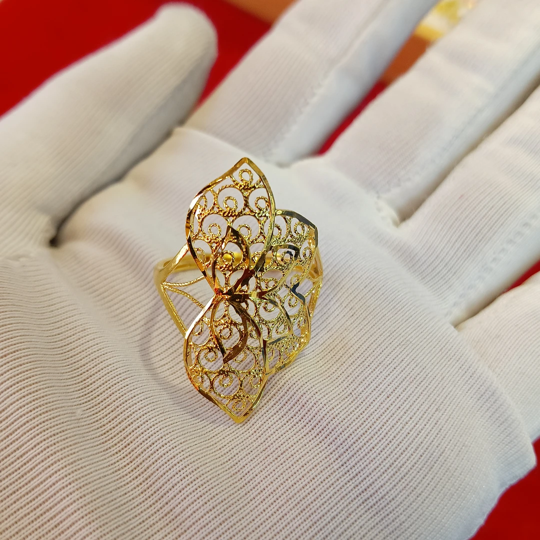 合金戒指 قاپلىما ئالتۇن ئۈزۈك ئالتۇن 0.13گىرام كۆمۈش 1.60