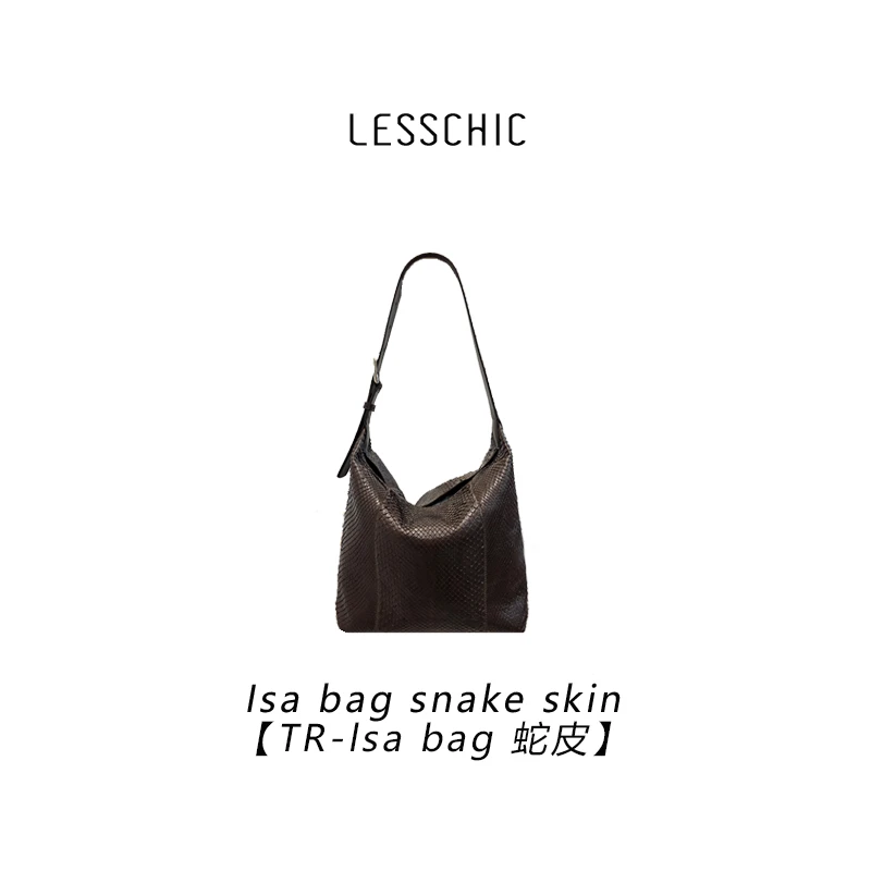 LESSCHIC【TR-lsa Bag】原厂进口真蛇皮 时尚百搭单肩包