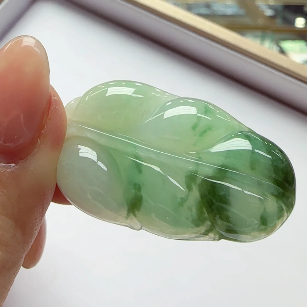 未镶嵌挂件翡翠叶子