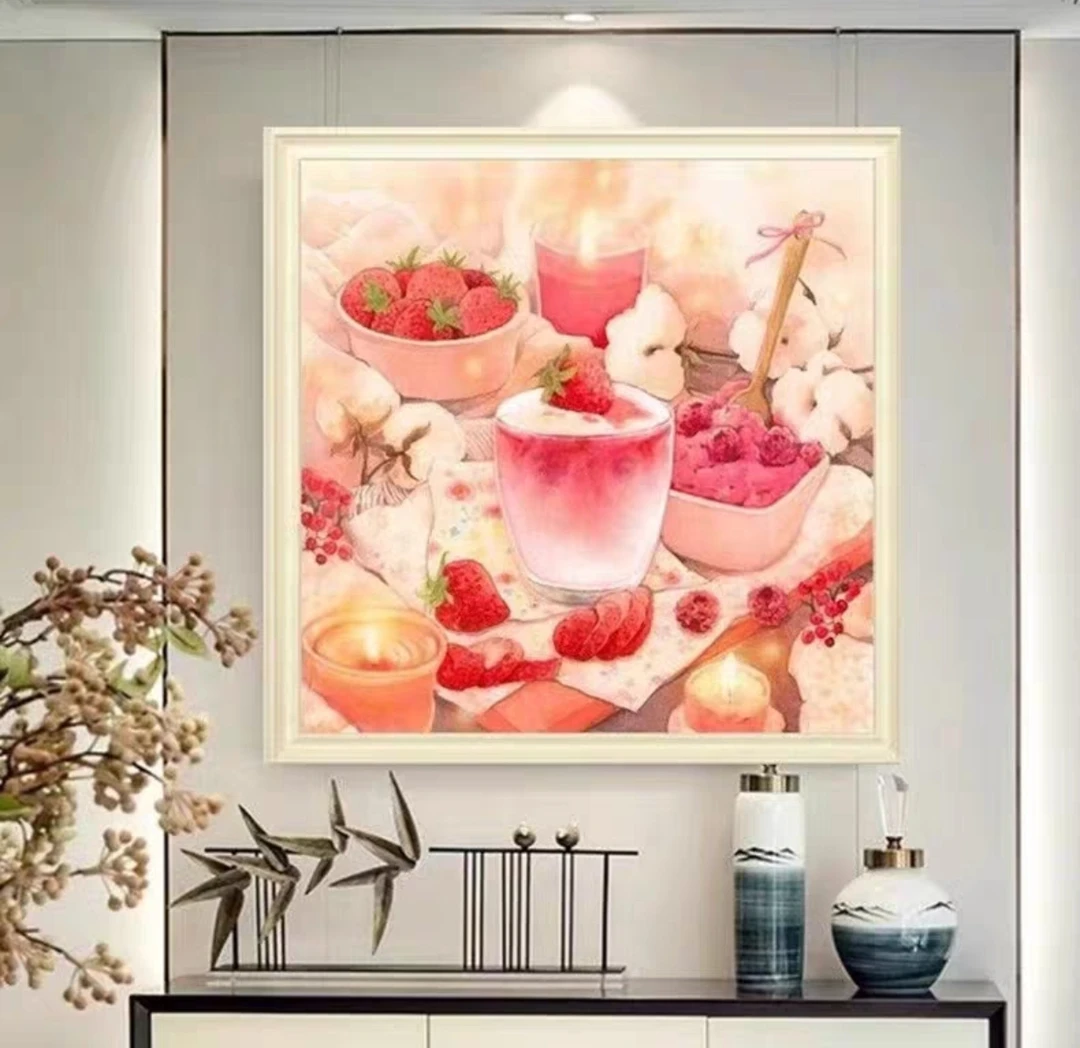 纯手工绣好的十字绣成品437下午茶客厅餐厅装饰挂画