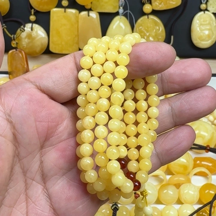 蜜蜡未镶嵌珠宝奇石6+佛珠