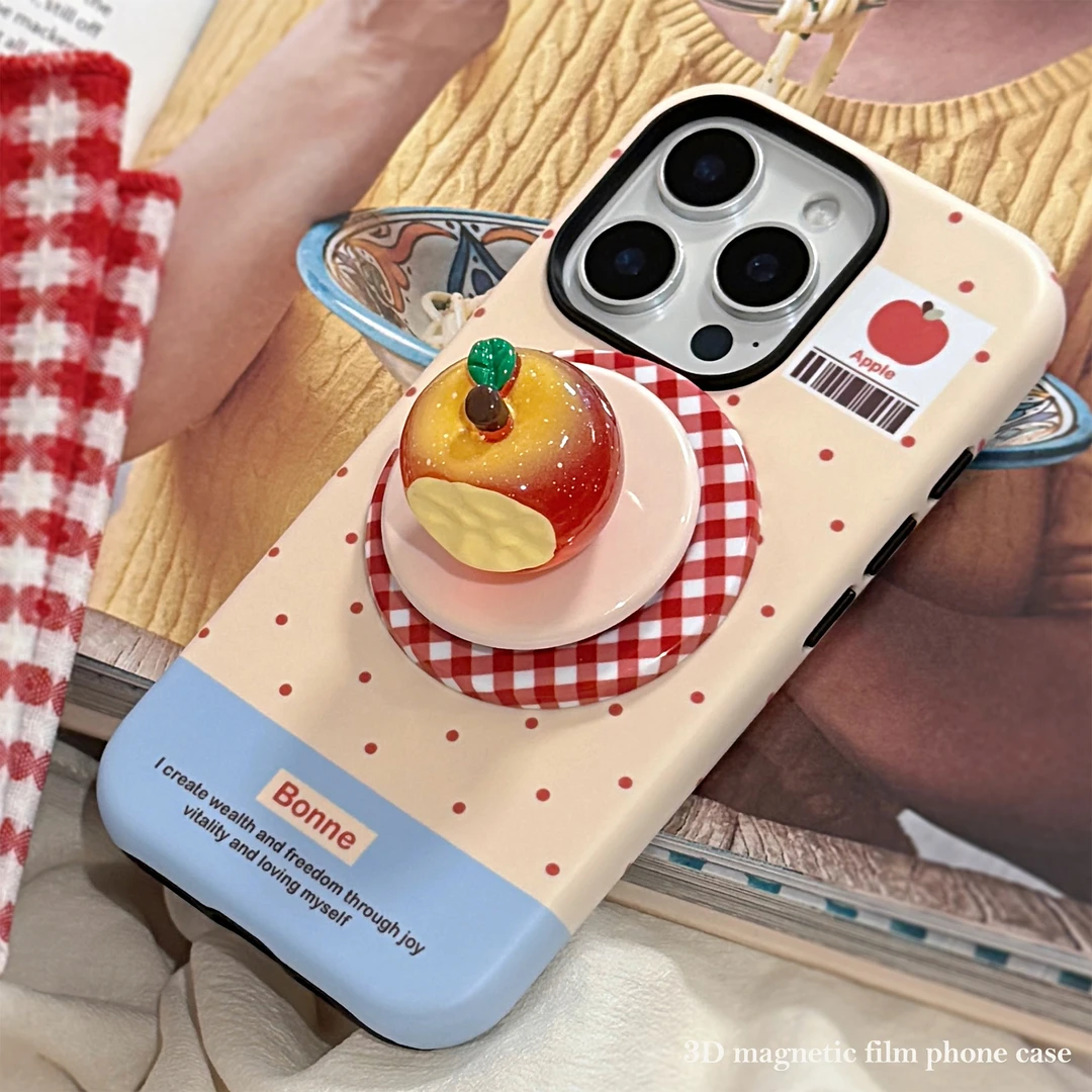 立体夜光水晶16手机壳iPhone17promax适用14磁吸支架11韩系13