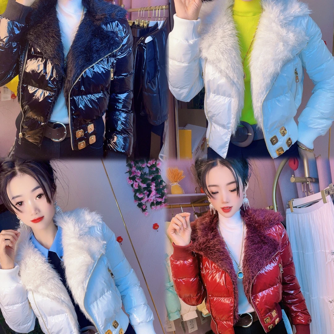 新款修身短款显瘦棉服外套