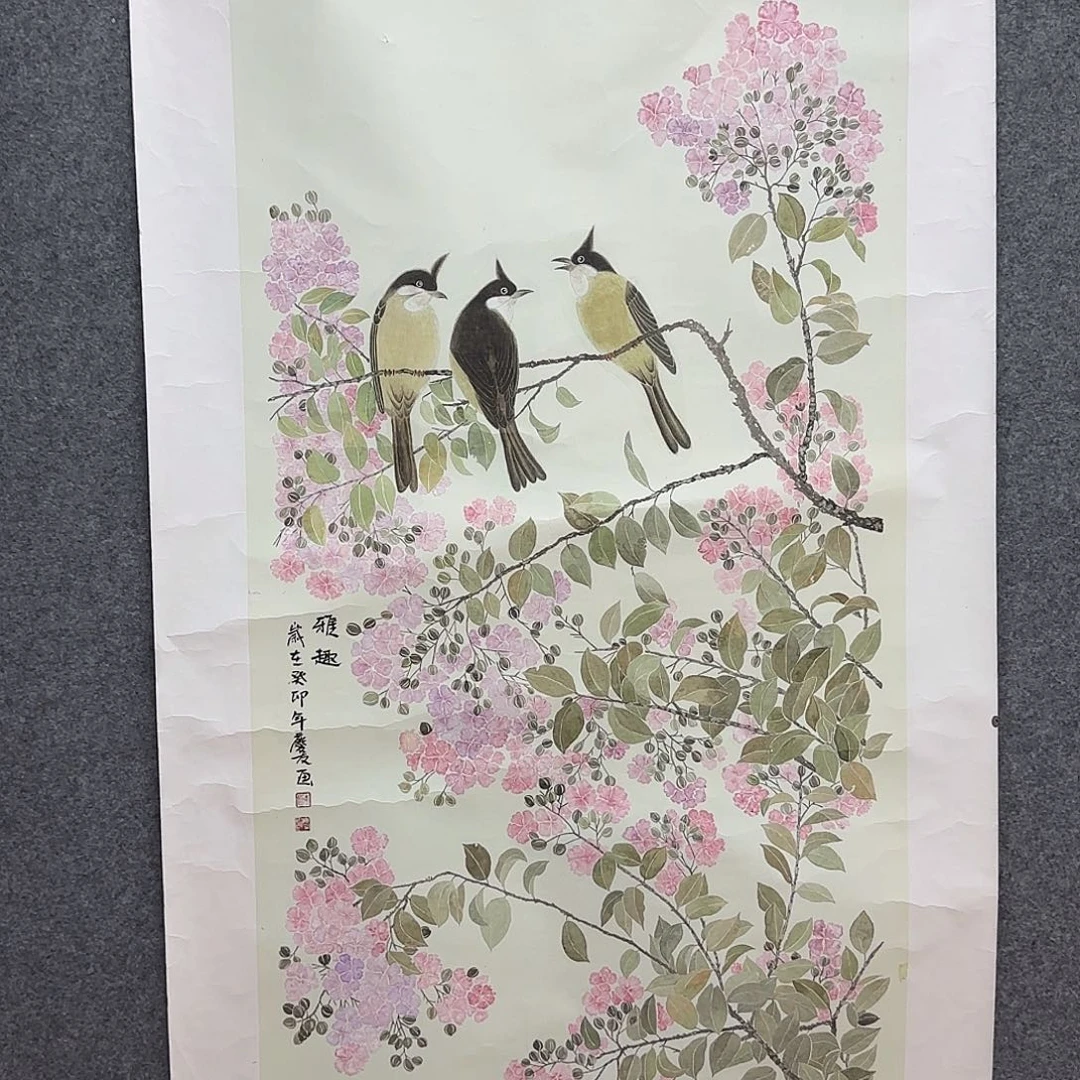 国画138*70纯手绘李庆友