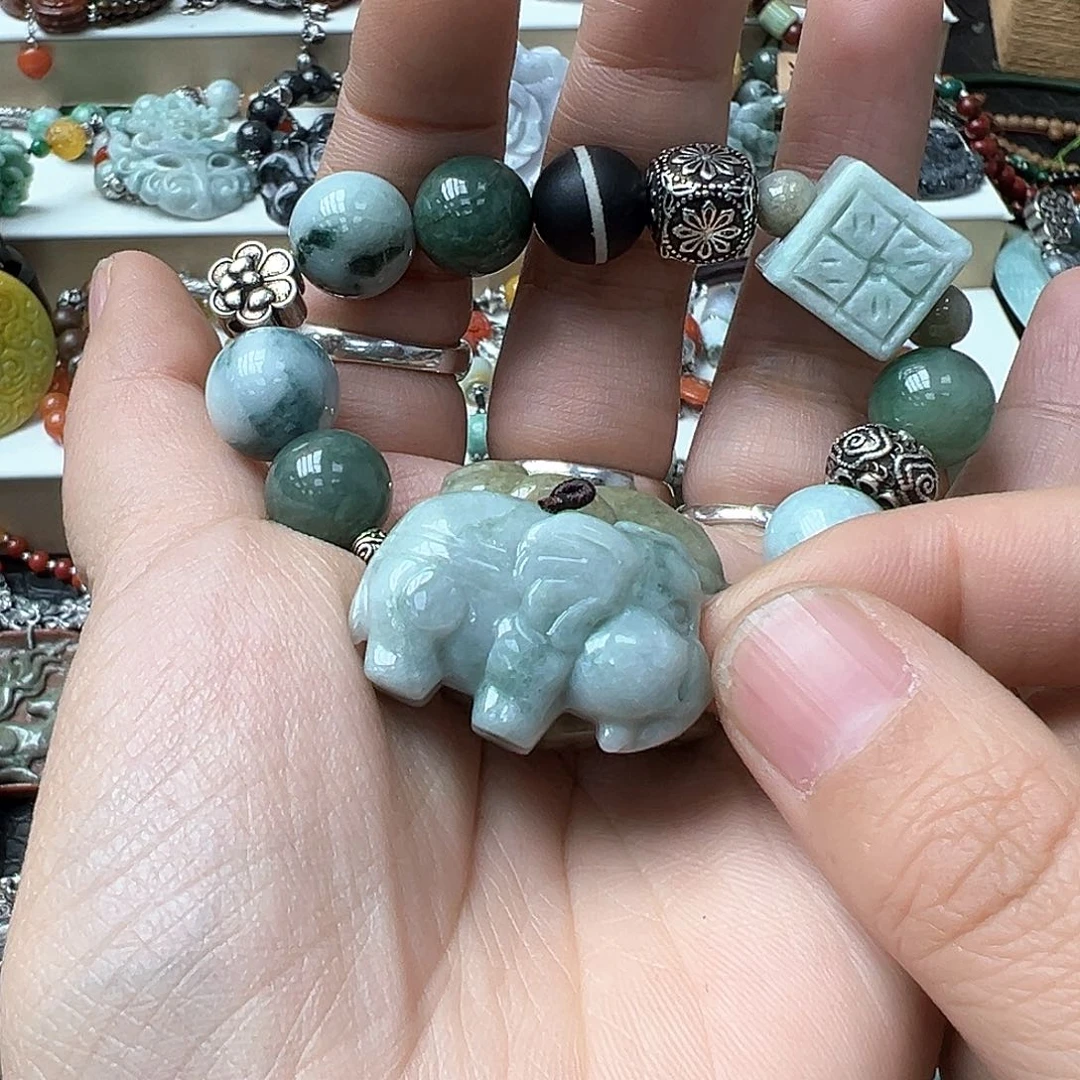 翡翠戒指未镶嵌晨****๑