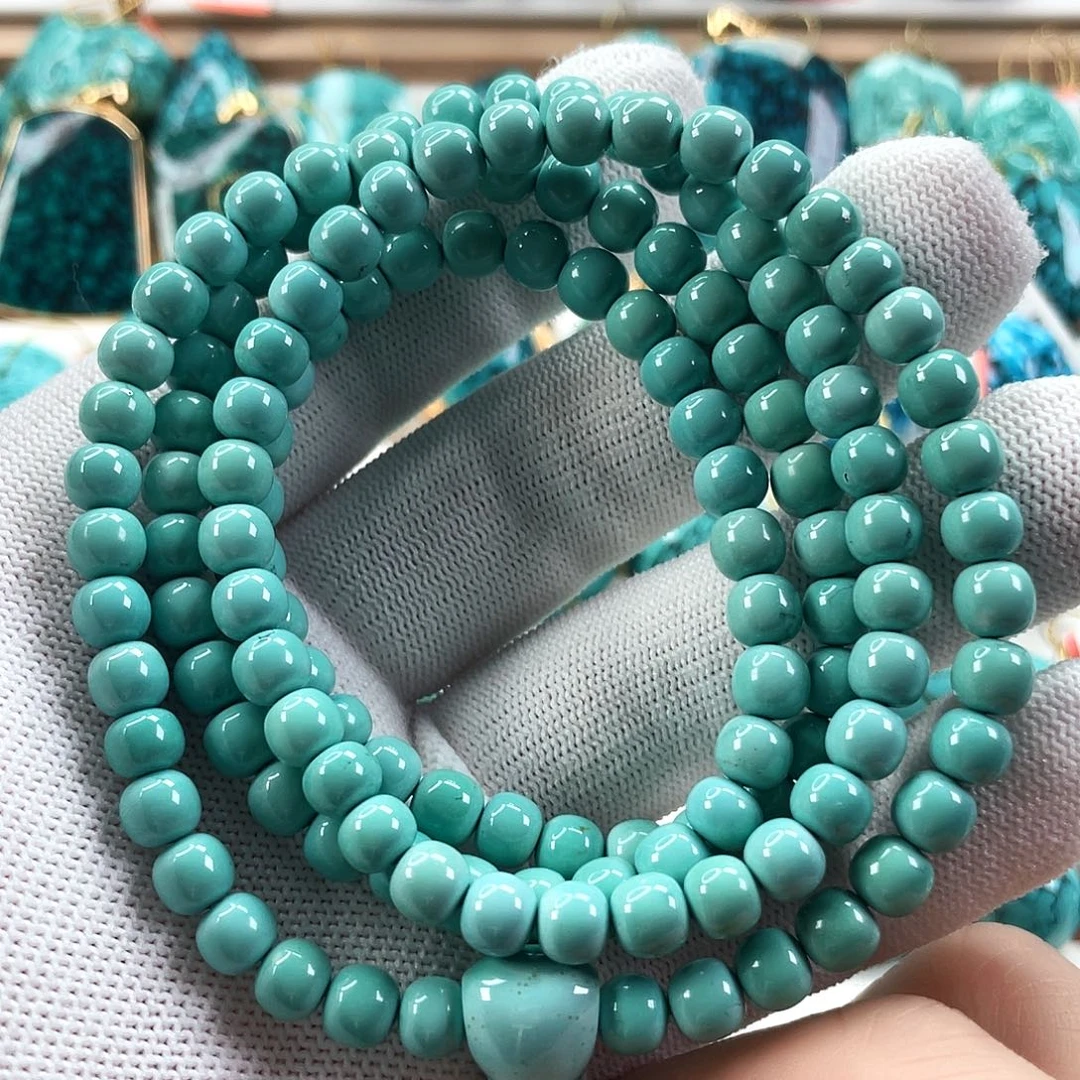 绿松石未镶嵌车挂尺寸6.2