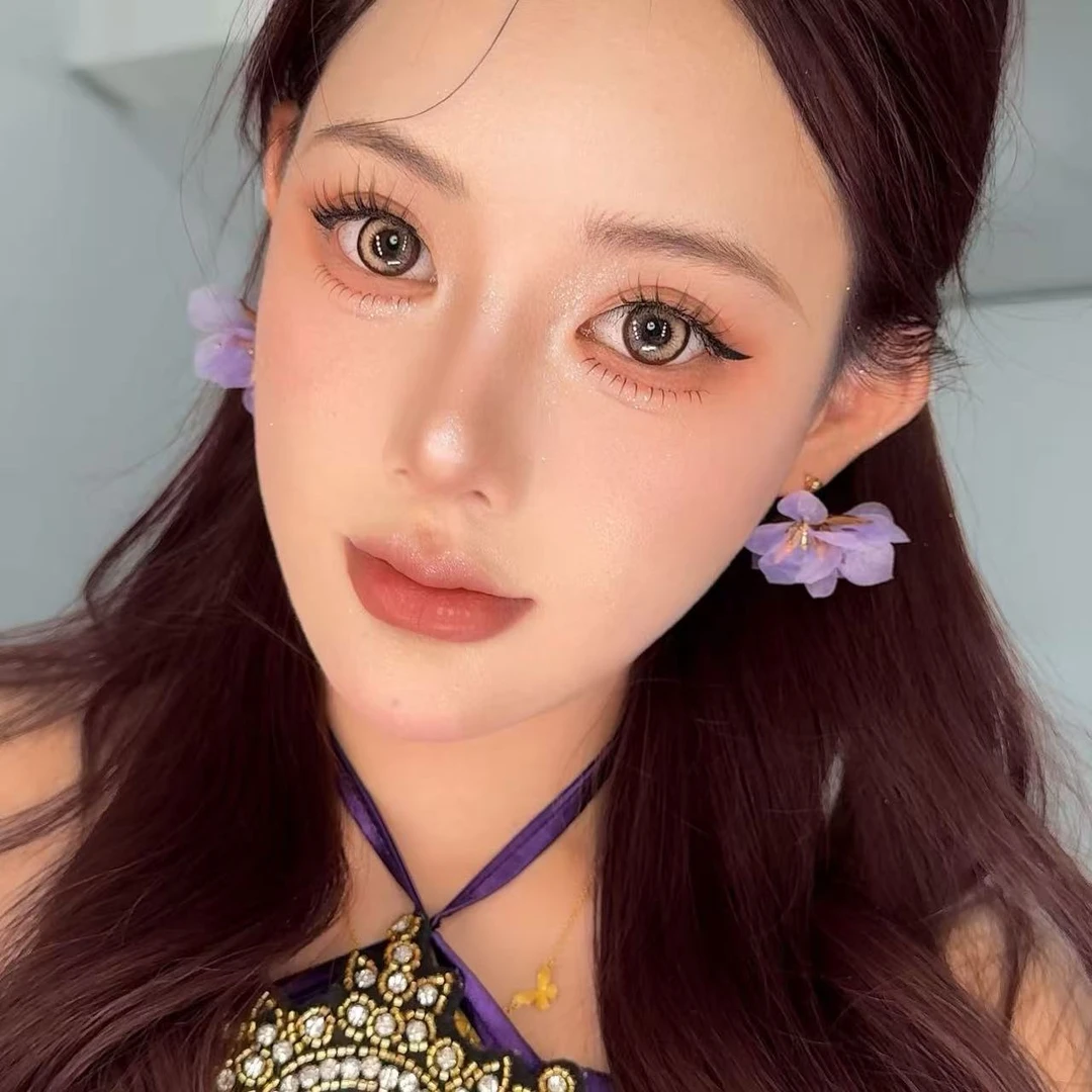 合金耳饰 布艺花朵吊坠耳环夏日海边度假风耳坠森系清新甜美耳饰