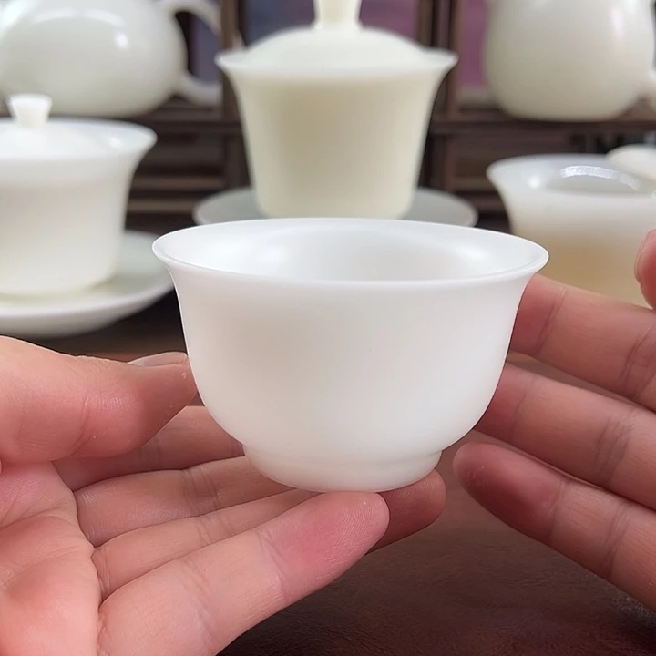 高冰素烧100ml压手主人杯