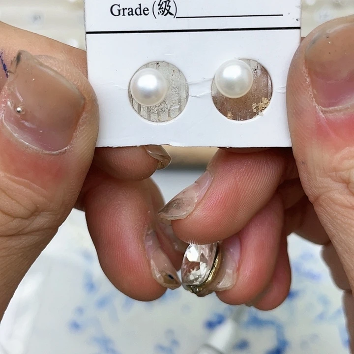 淡水珍珠耳饰银S925镶嵌小*