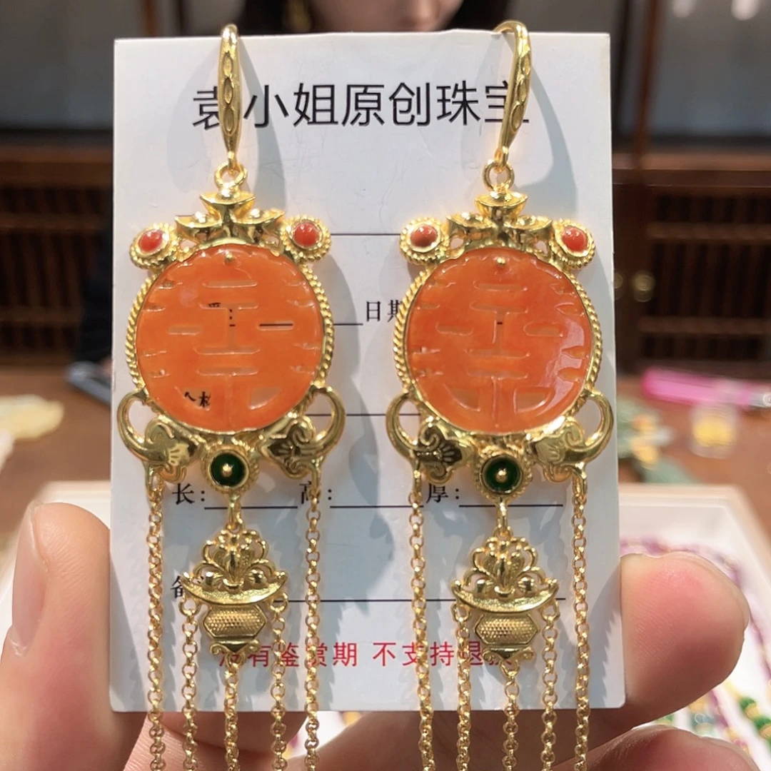 锦纶铁合金耳坠耳饰