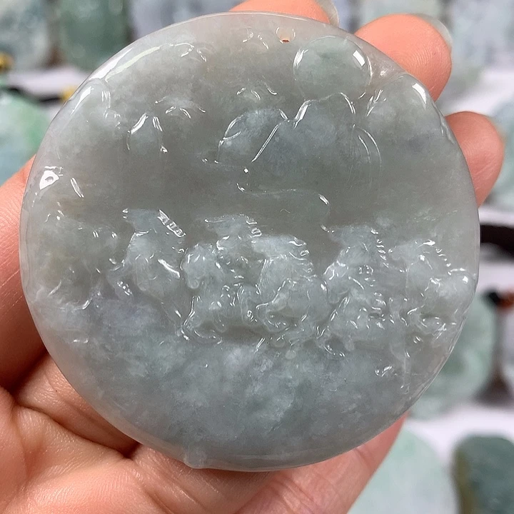 颈饰未镶嵌翡翠马到成功福利