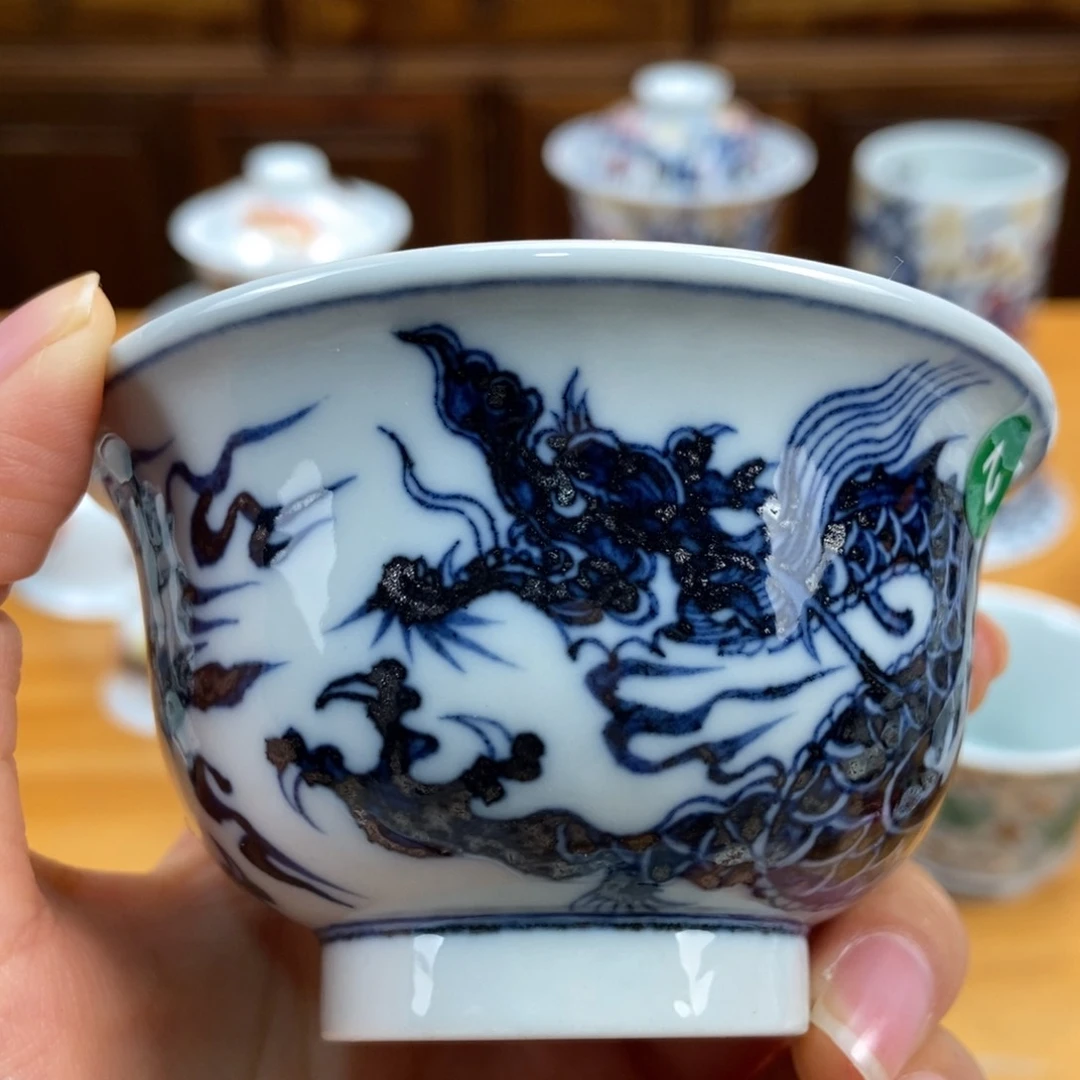 手绘现代茶具非古董