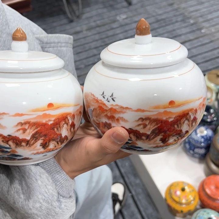 茶叶罐陶瓷家用储物罐轻微瑕疵品介意勿拍