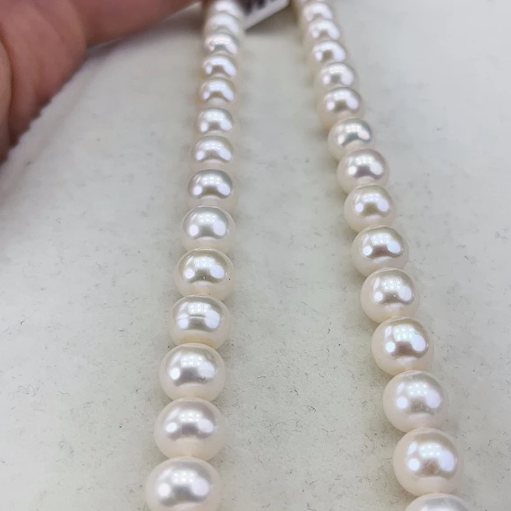 淡水珍珠耳饰银S925镶嵌卡10极光炫彩高品